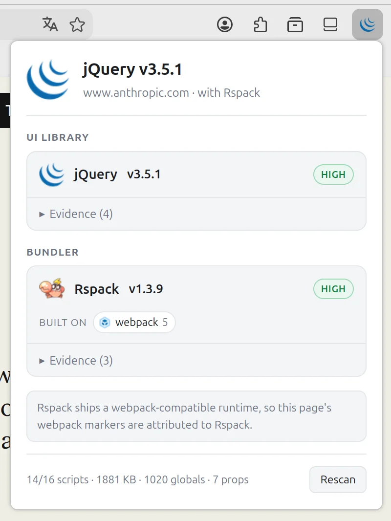 Web Stack Detector
